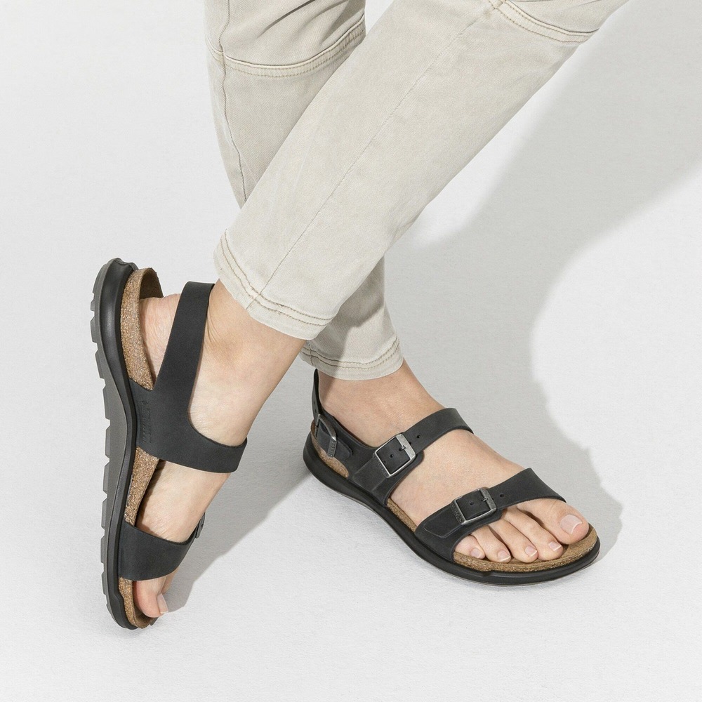 Birkenstock Sonora CT Womens Sz EU 37 US 6 Narrow Hiking Sandals Black Leather - Picture 4 of 6